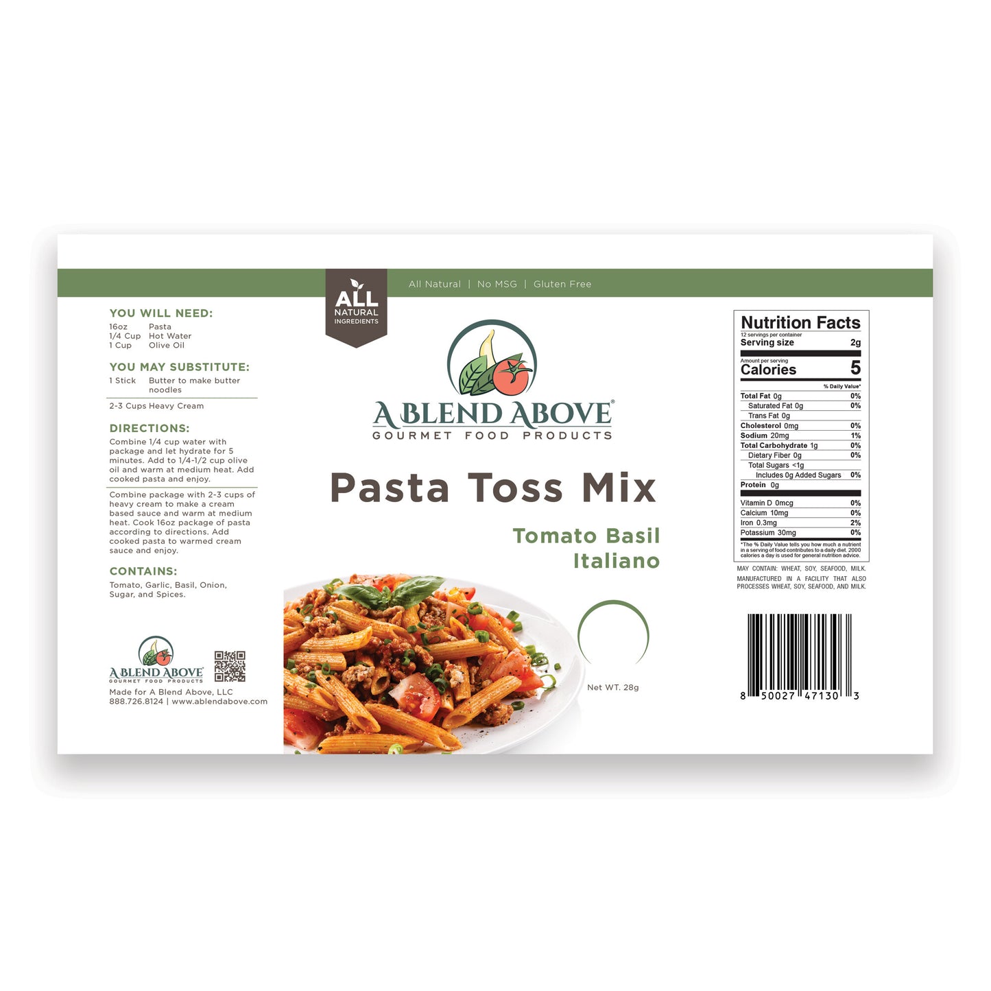 Tomato Basil Italiano Pasta Toss Mix
