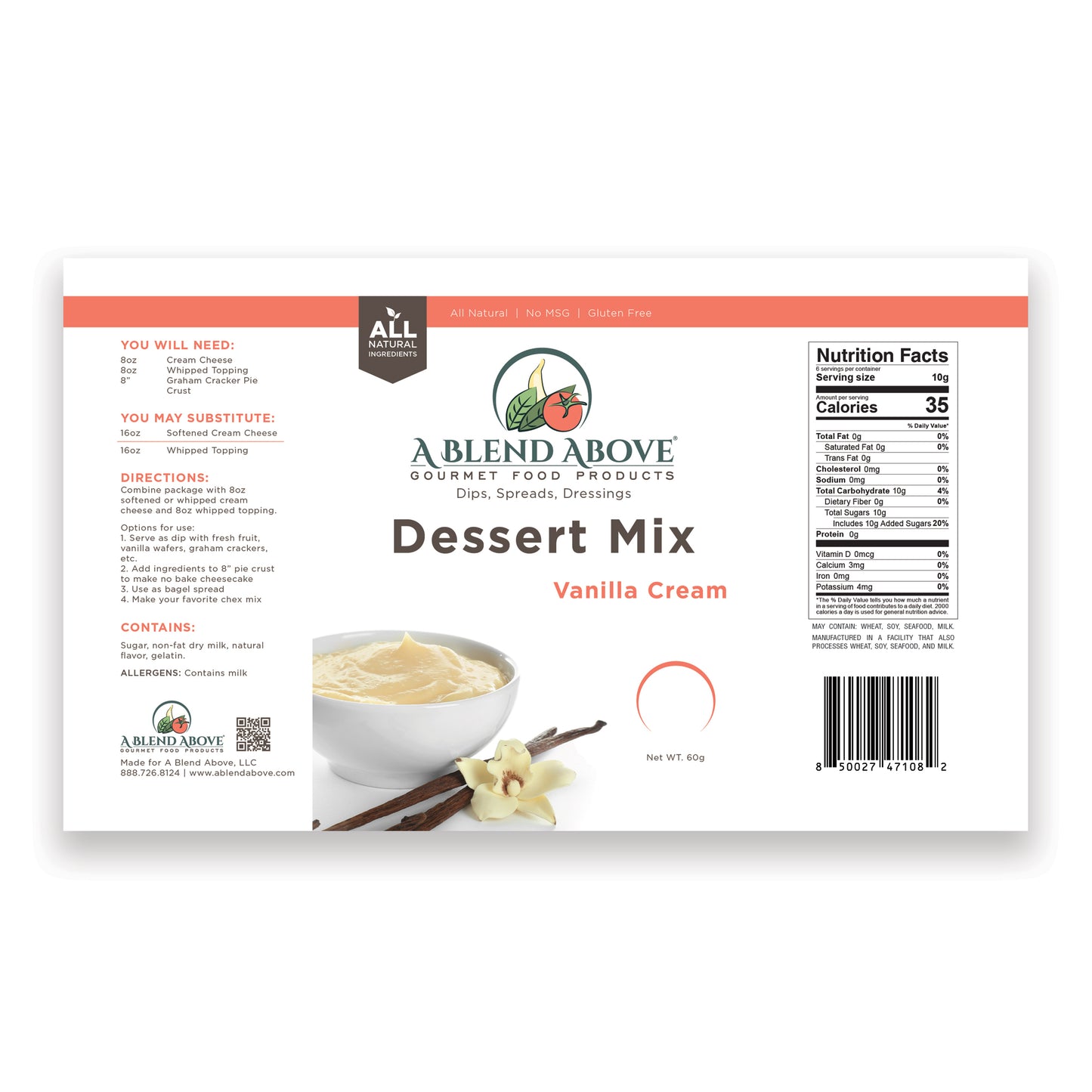 Vanilla Cream Dessert Mix