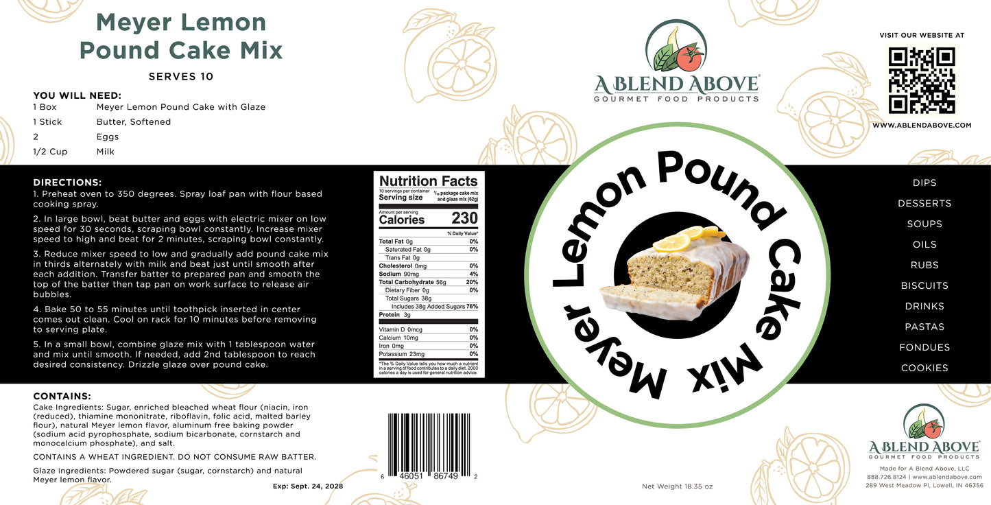 Lemon Pound Cake Mix