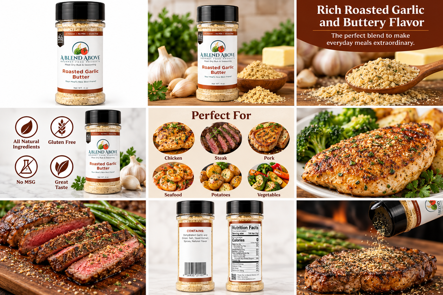 Roasted Garlic Butter Rub