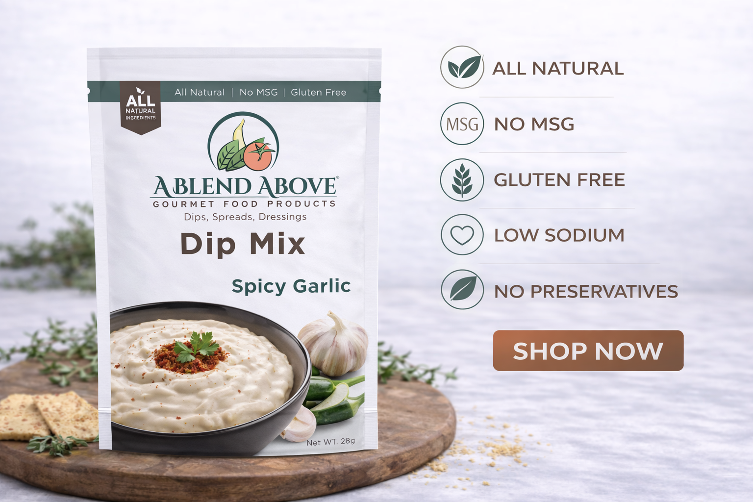 Spicy Garlic Dip Mix