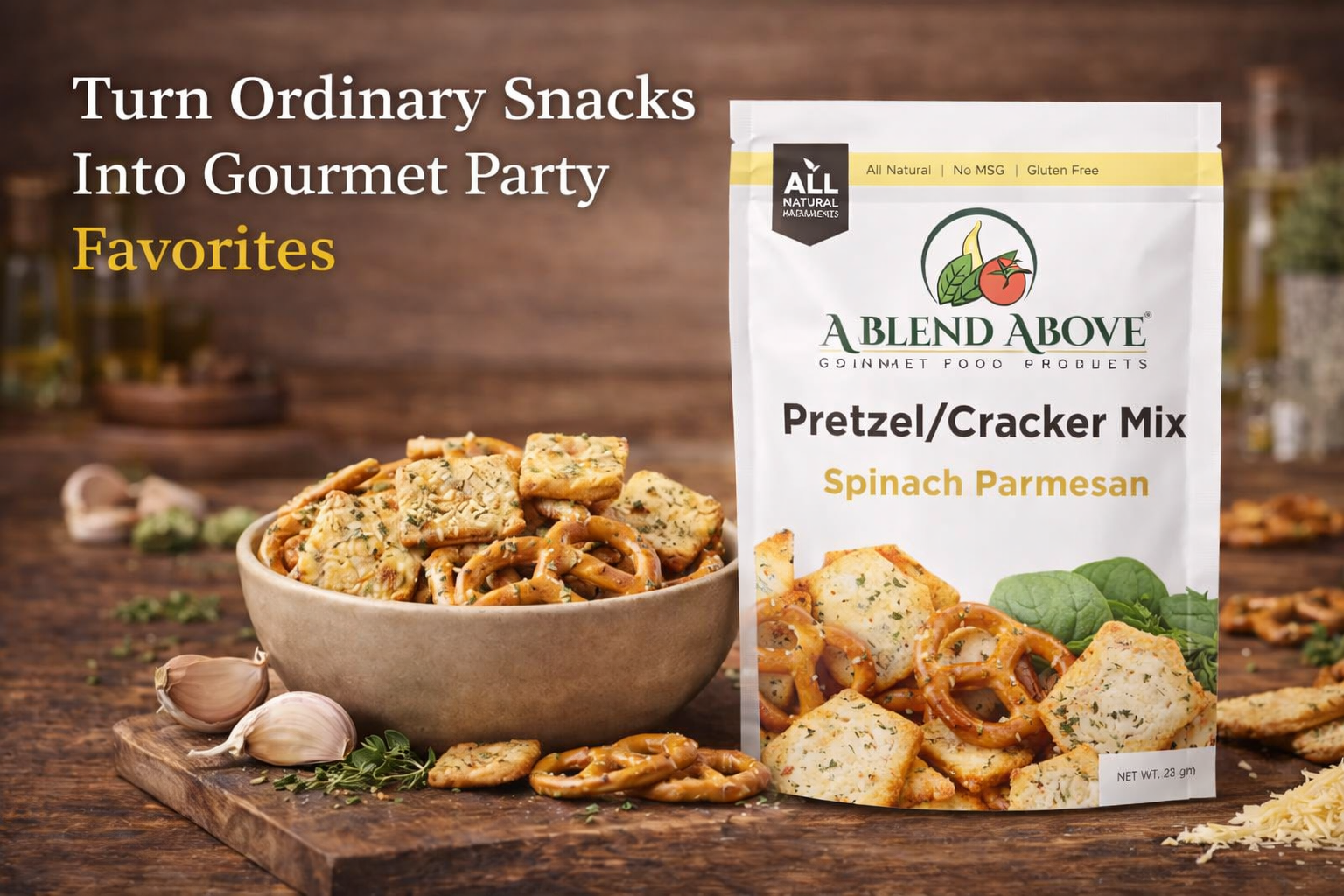 Spinach Parmesan Pretzel/Cracker Mix