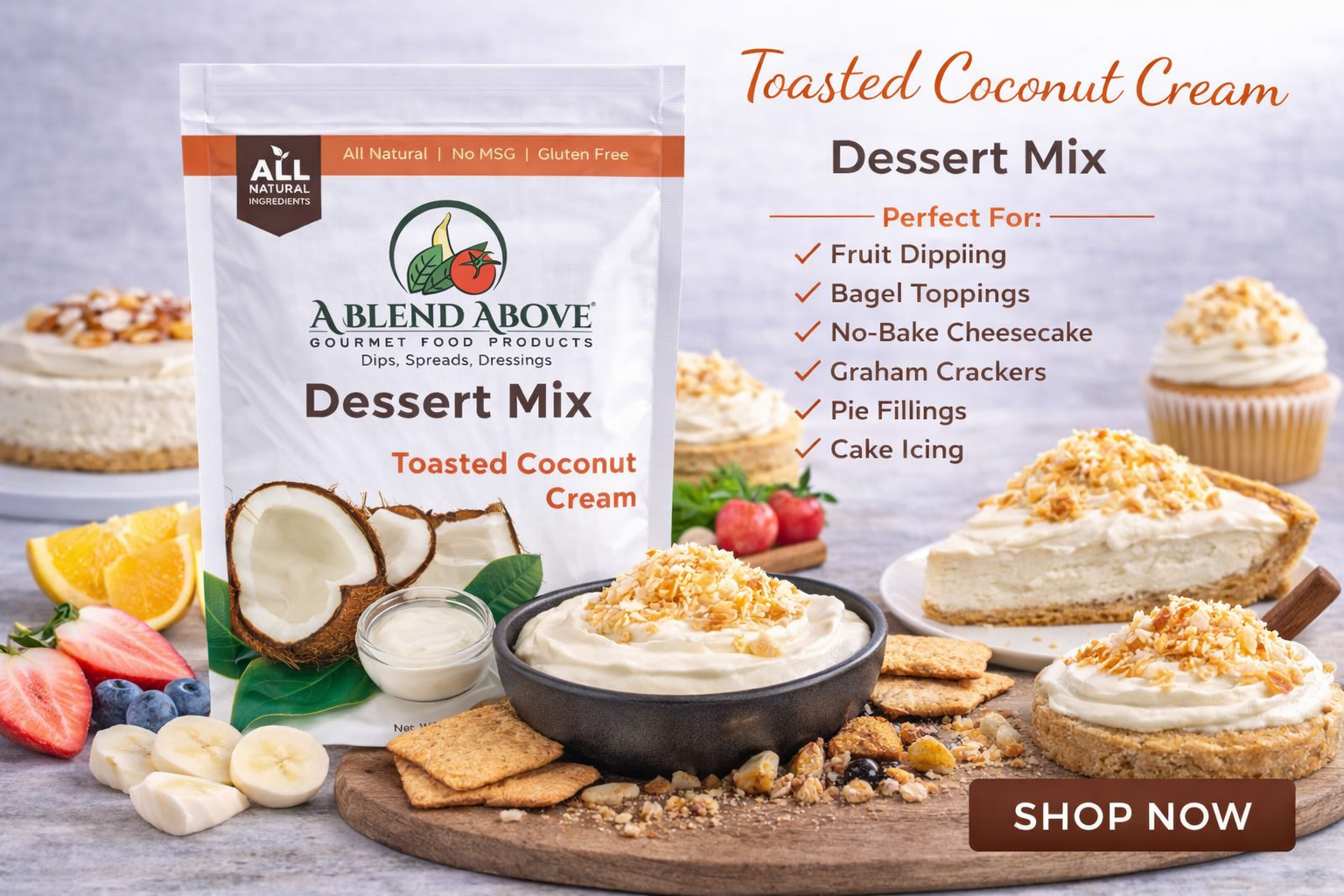 Toasted Coconut Cream Dessert Mix